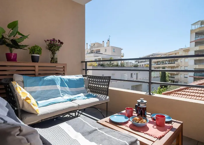 Апартаменти Pws - Sunny Modern Flat Near Juan Les Pins Pinede & - Terrace & Ac!