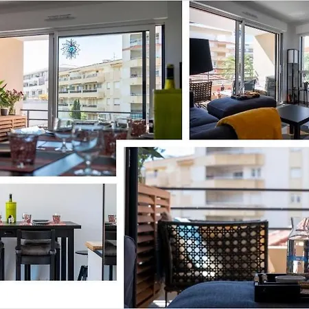 Apartment Pws - Sunny Modern Flat Near Juan Les Pins Pinede & - Terrace & Ac! *