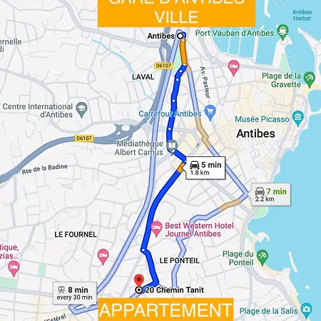 Pws - Sunny Modern Flat Near Juan Les Pins Pinede & - Terrace & Ac!